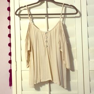 🍹Beige Drop Sleeve Crepe Blouse🍹